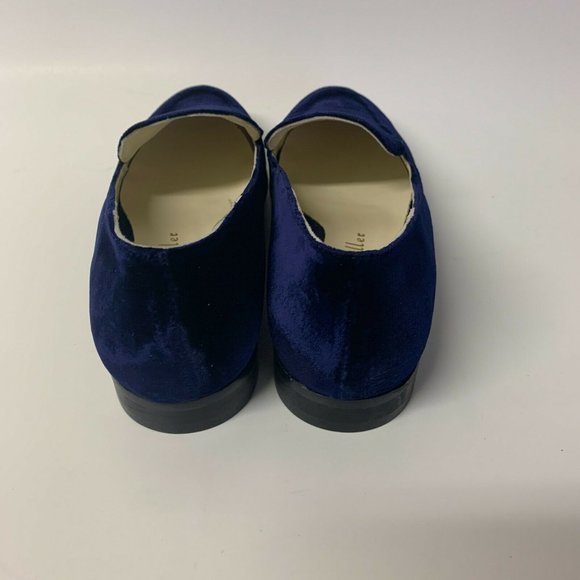 Bettye Muller Classic Loafers Blue Crush Velvet Shoes Regency Navy 7.5 38.5 Eur - Picture 7 of 12